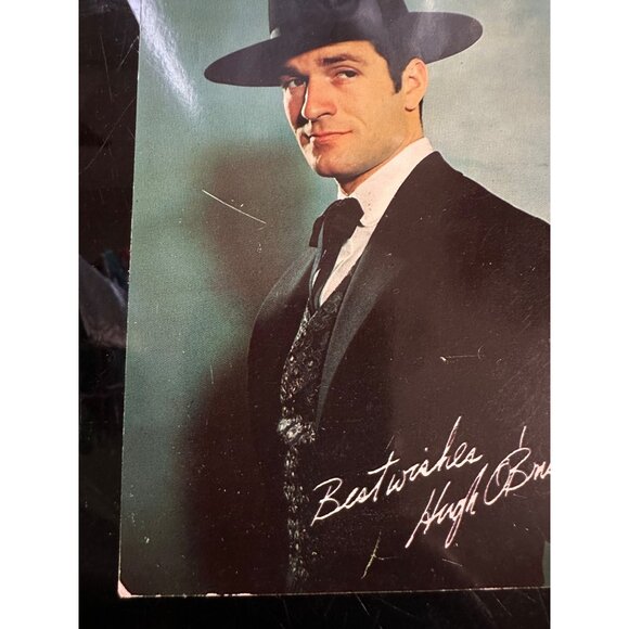 Vintage 1959 Hugh OBrian Fan Postcard Signed Photo With Wyatt Earp Bio Dexter Pr - Picture 10 of 13